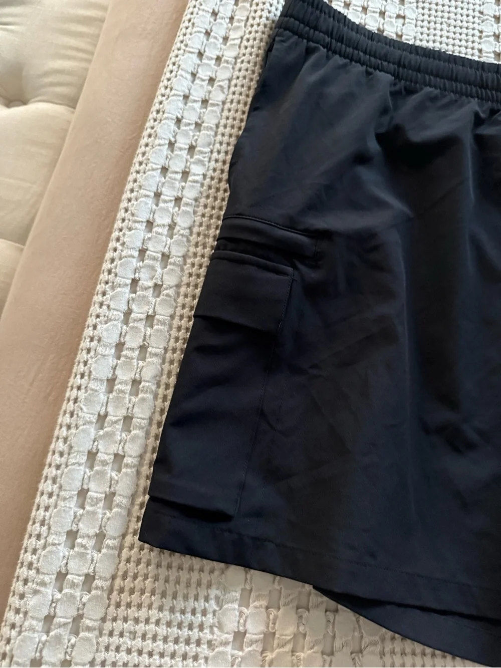 NEW all in motion Black Drawstring Cargo Active Shorts Size XXL